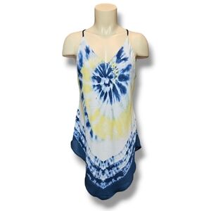 By & By handkerchief spaghetti strap tie dye tank top. Large